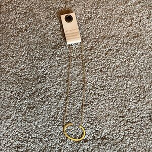 Anthropologie Gold Circle Necklace